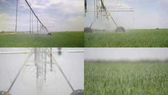 农业浇灌机 全自动喷灌机 高清特写高清在线视频素材下载