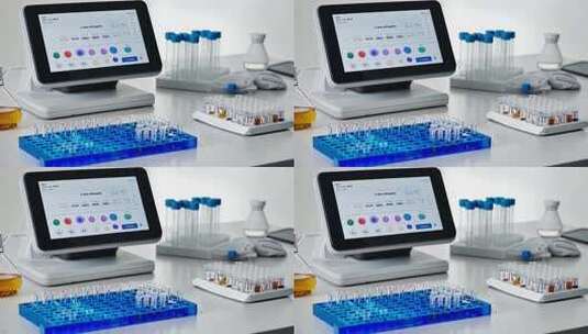 实验室电子设备与试管素材高清在线视频素材下载