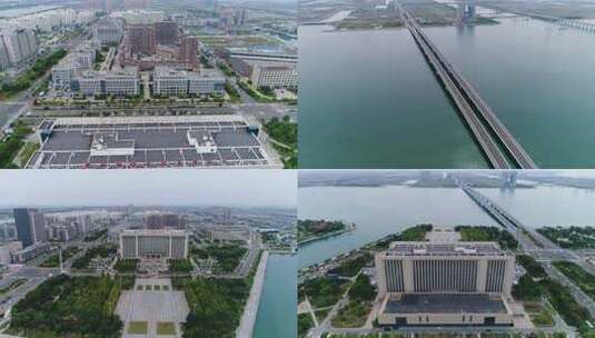 航拍河北曹妃甸高清在线视频素材下载