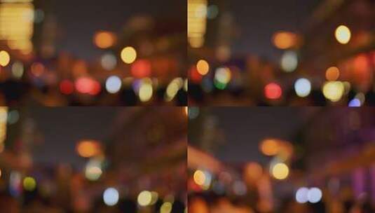 城市夜景光斑虚化画面高清在线视频素材下载