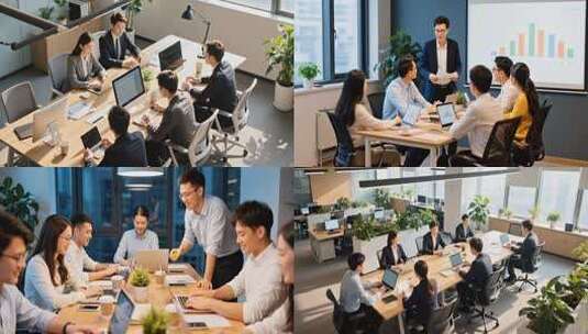 商务人士会议室汇报讲解高清在线视频素材下载