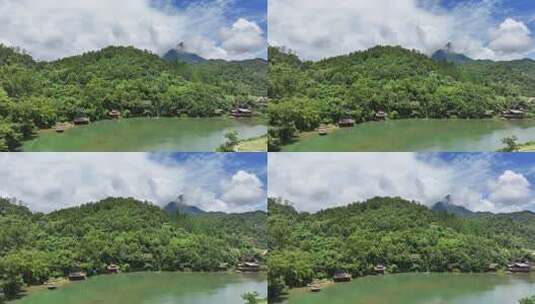 航拍海南五指山景区高清在线视频素材下载