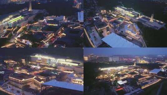 航拍枣庄铁道游击队影视城红色文化体验基地盛装开园高清在线视频素材下载