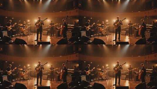 乐队舞台现场演奏素材高清在线视频素材下载