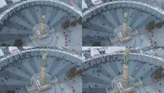 黑龙江哈尔滨防洪纪念塔高清在线视频素材下载