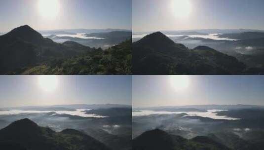 贵州凯里航拍 云雾袅绕的凯里 DJI_0076高清在线视频素材下载