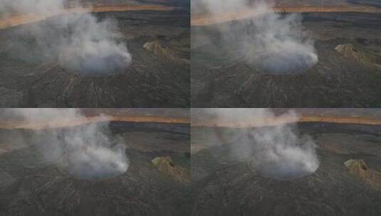 埃塔阿莱，埃塞俄比亚，烟雾，盾火山高清在线视频素材下载