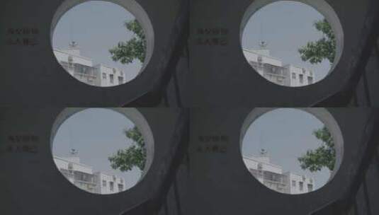 阿莱城市空镜实拍——楼道内向外高清在线视频素材下载