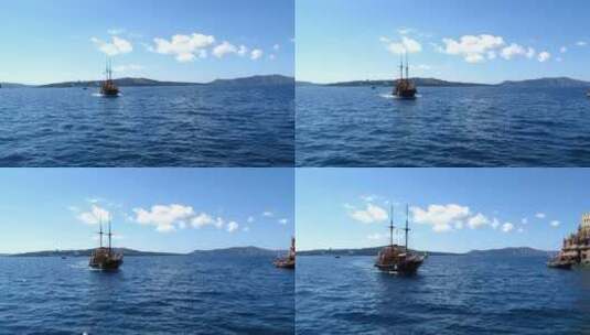 船靠近港口的视频高清在线视频素材下载