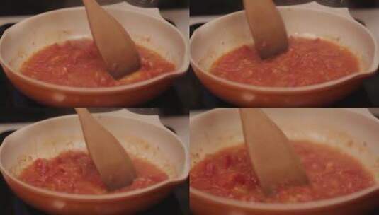 熬番茄酱番茄沙司 (4)高清在线视频素材下载