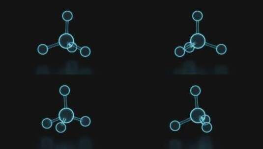 全息影像化学分子图形3D渲染高清在线视频素材下载