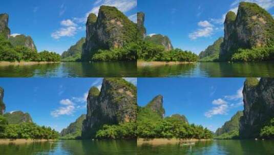 广西美景 桂林山水 漓江风光 漓江漂流高清在线视频素材下载