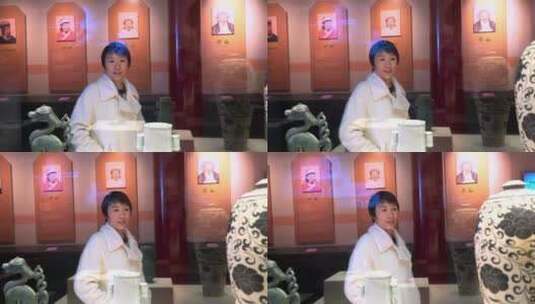 在中国北京历代帝王庙游览的中国女性高清在线视频素材下载