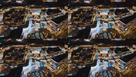 上海前滩夜景航拍高清在线视频素材下载