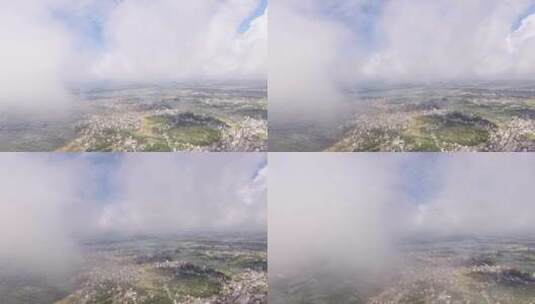 云雾中的乡村高清在线视频素材下载