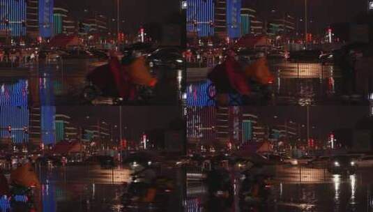 夜晚的城市街头高清在线视频素材下载