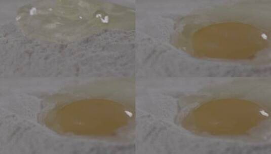 鸡蛋打入面粉LOG素材高清在线视频素材下载