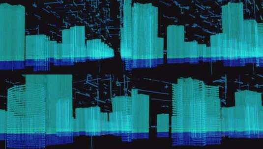 全息科幻城市变换穿梭高清在线视频素材下载