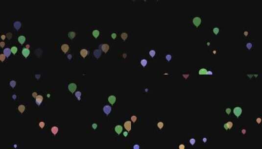 彩色气球飘飞（透明通道）高清在线视频素材下载