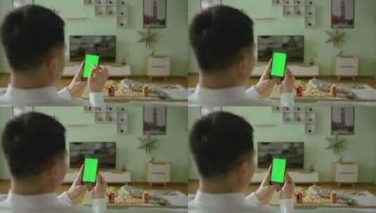 男士使用手机屏幕可抠像高清在线视频素材下载