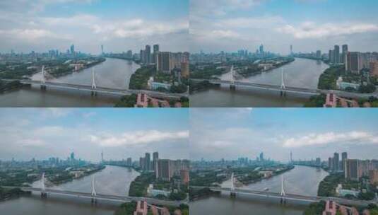 广州_海印桥延时_二沙岛_珠江新城高清在线视频素材下载
