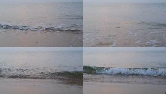 黄昏夕阳海边海浪空镜高清在线视频素材下载