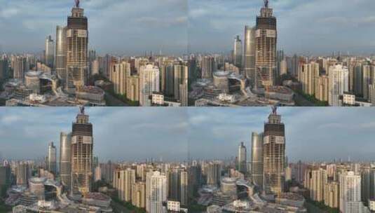 徐家汇中心航拍空镜高清在线视频素材下载