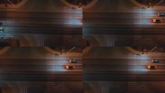 橙色跑车在城市街道上穿梭高清在线视频素材下载