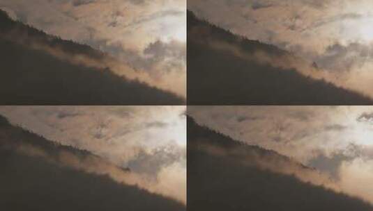 早晨云雾缭绕的山林高清在线视频素材下载