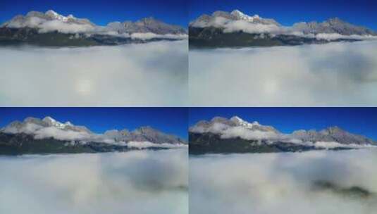 玉龙雪山的云海高清在线视频素材下载