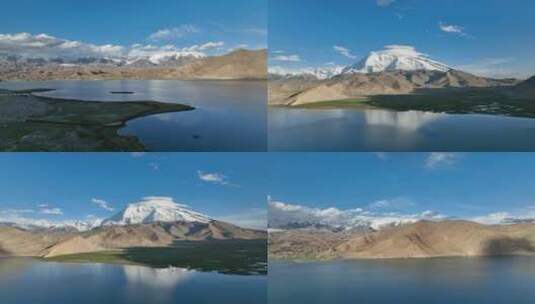 新疆喀什库勒湖雪山美景地标景点旅游网红高清在线视频素材下载