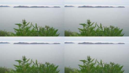 山东烟台-小钦岛，海上游船风光高清在线视频素材下载