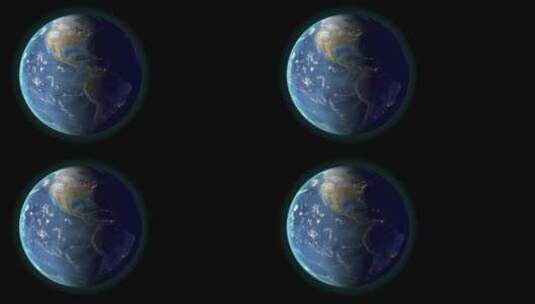 4K地球日夜自转动画视频素材高清在线视频素材下载