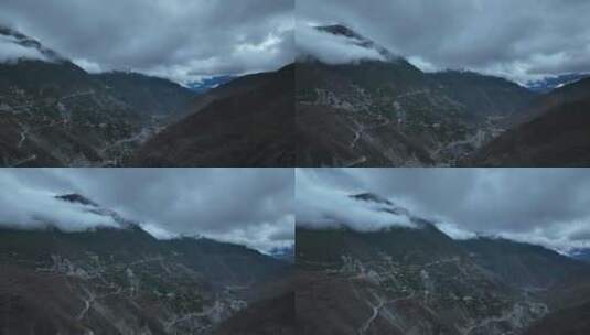 德钦山脉航拍高清在线视频素材下载