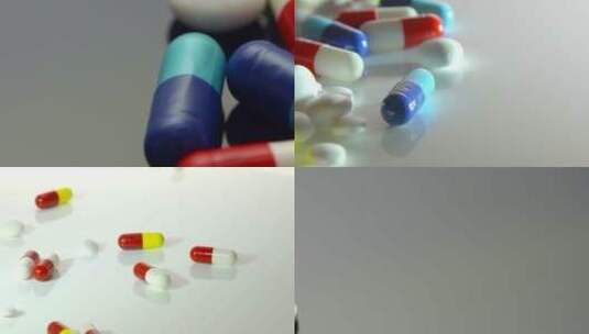 药品假药胶囊药片高清在线视频素材下载