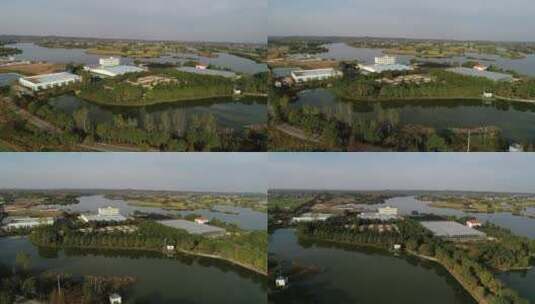 大小湖泊鱼米之乡高清在线视频素材下载