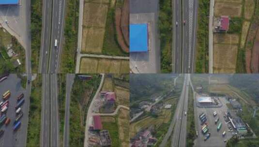 湖南高速公路航拍镜头高清在线视频素材下载