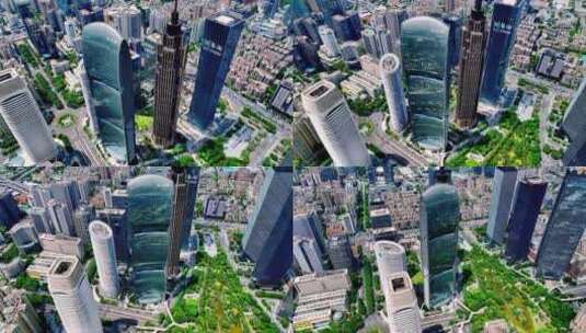 俯拍广州CBD建筑高清在线视频素材下载