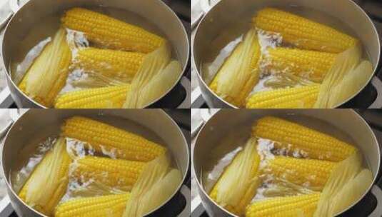 水煮玉米粗粮高清在线视频素材下载