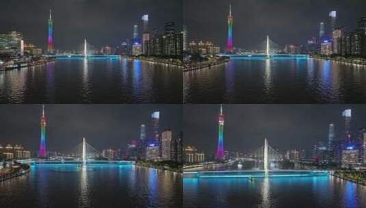 广州夜景航拍03高清在线视频素材下载