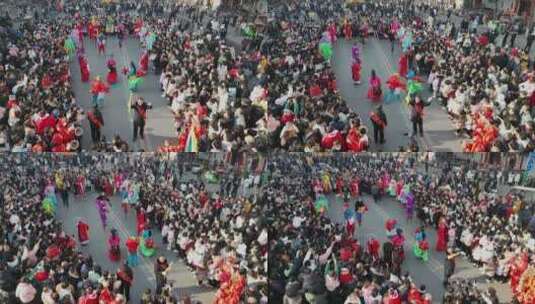新年初一的春节风俗表演高清在线视频素材下载