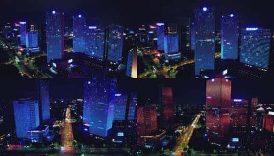 4k城市夜景高清航拍高清在线视频素材下载