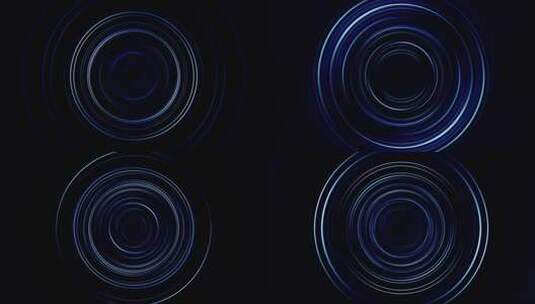蓝色环抽象粒子光波 4K循环背景高清在线视频素材下载
