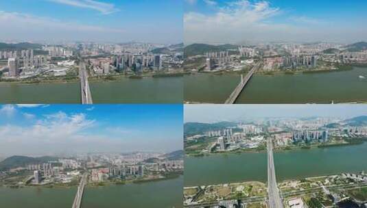 广州南沙区航拍大景高清在线视频素材下载