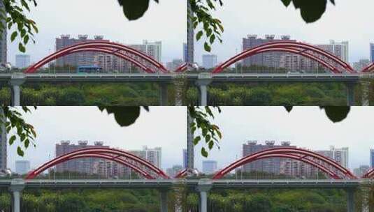 深圳罗湖彩虹桥交通B高清在线视频素材下载