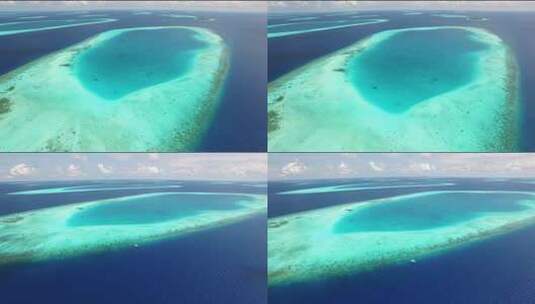 海洋碧海蓝天海天一色海浪海水白沙滩海平面高清在线视频素材下载