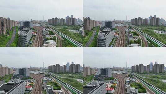 4K上海南站航拍高清在线视频素材下载