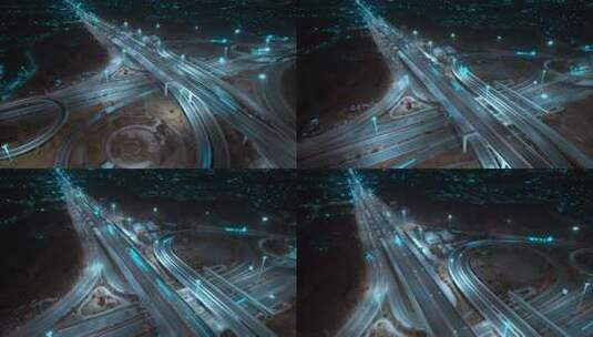 延时拍摄高速公路高清在线视频素材下载