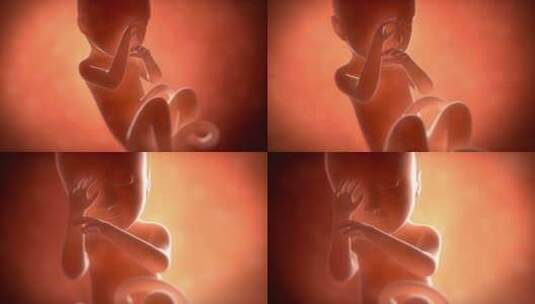 人类胚胎在子宫内发育成形2高清在线视频素材下载