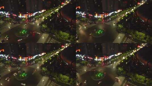 微距拍摄城市十字路口/街道/车流高清在线视频素材下载